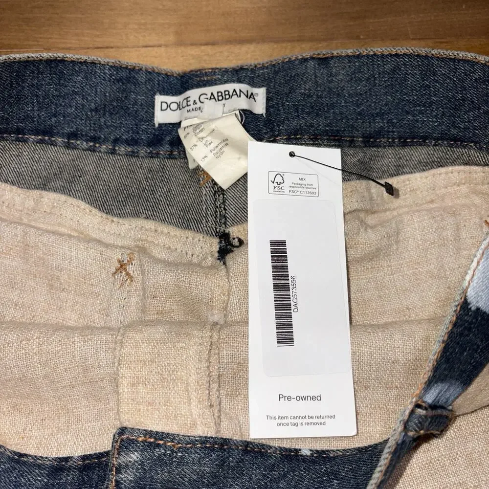 Vintage Dolce & Gabbana Archive Pant DOLCE&GABBANA Pants in mixt Linen. Cream 42